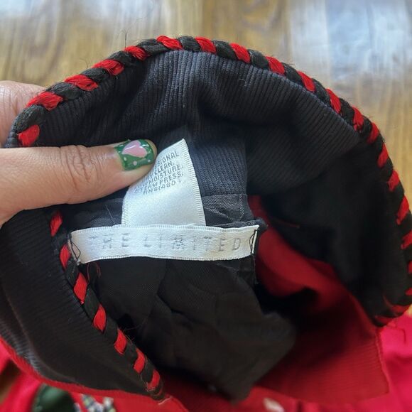 The Limited Red Christmas Holiday Sweater Blazer With Reindeer And Snow - Picture 5 of 6